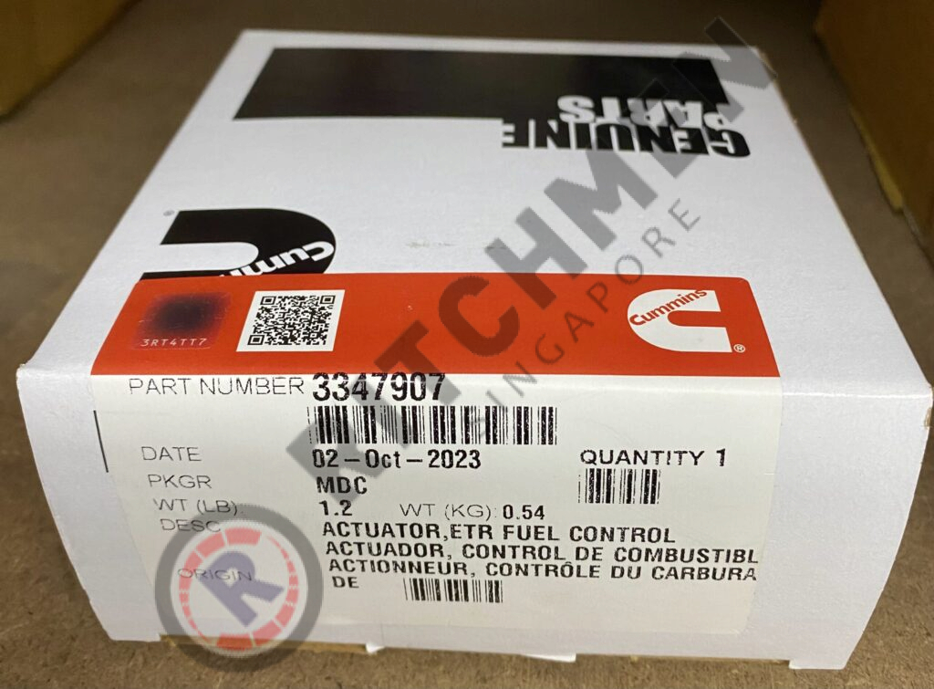 Genuine Cummins 3347907 ACTUATOR, ETR FUEL CONTROL - Ritchmen (S) Pte Ltd