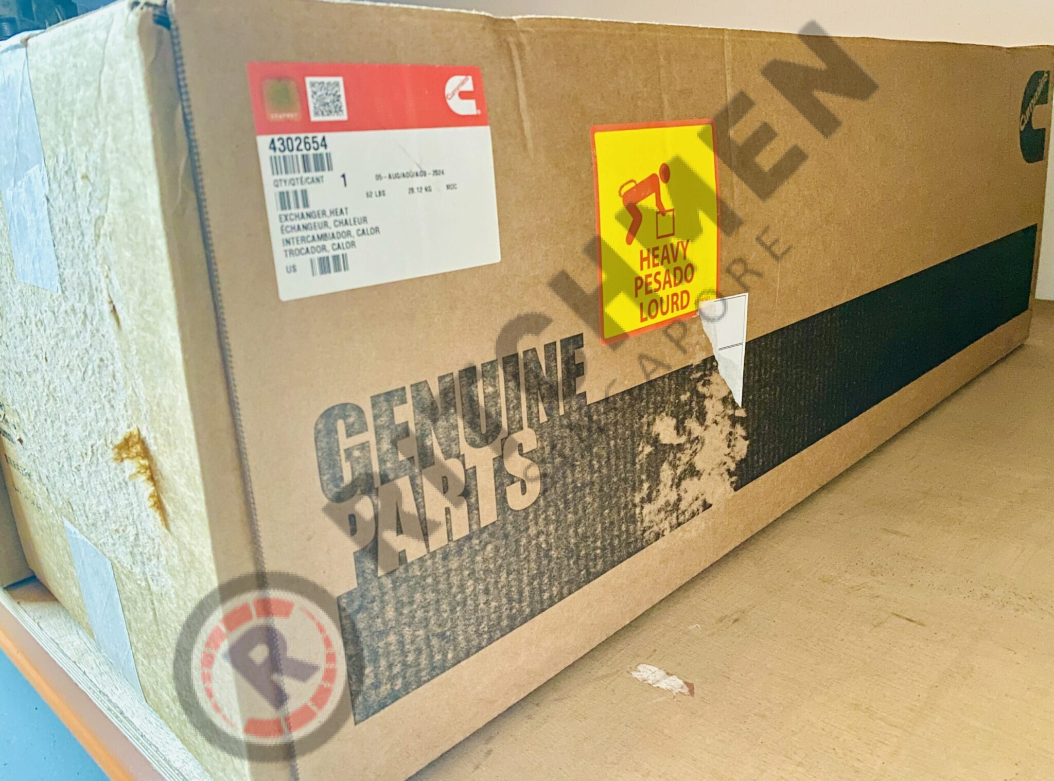 Genuine Cummins 4302654 EXCHANGER, HEAT - Ritchmen (S) Pte Ltd