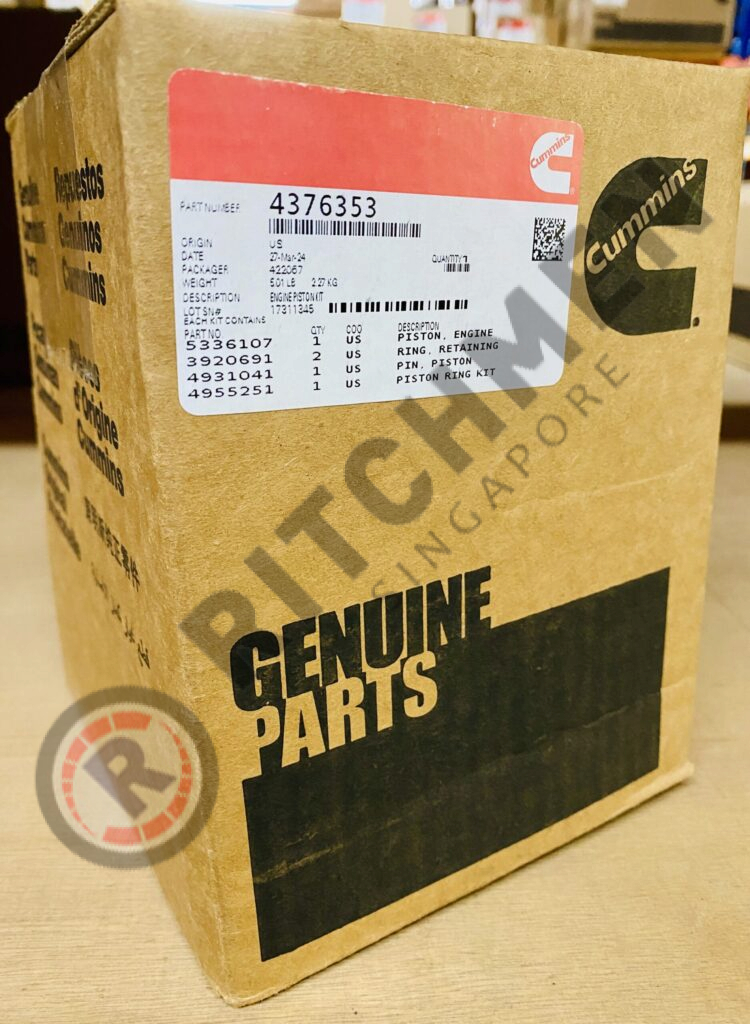 GENUINE CUMMINS 4376353 KIT, PISTON - Ritchmen (S) Pte Ltd